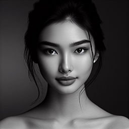 Black & white portrait Black